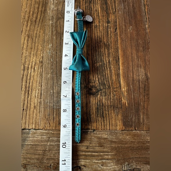Other - Elegant Teal Dog Collar with Bow